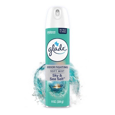 Glade Odor Fighting Soft Mist Aerosol Room Air Freshener - Sky & Sea Salt - 8oz