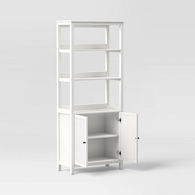 72" Bookcase Open Top with Storage Traditional and Classic White - Room Essentials (LOCAL PICKUP ONLY)