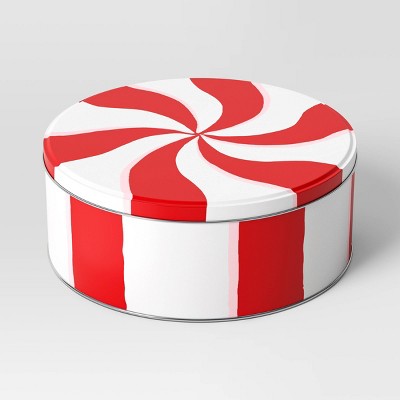 8.25"x3" Christmas Red and White Swirl Gift Box - Wondershop