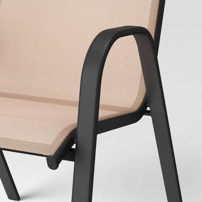 Sling Stacking Chair Tan/Black - Room Essentials (LOCAL PICKUP ONLY)