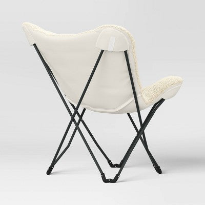 Butterfly Dorm Chair Faux Shearling Cream - Room Essentials (LOCAL PICKUP ONLY)