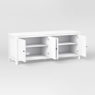 Traditional Storage TV Stand with Doors and Shelves for TVs up to 65" Classic White - Room Essentials (LOCAL PICKUP ONLY)