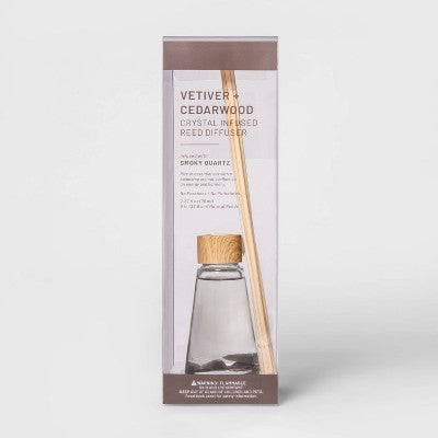 2.7 fl oz Oil Diffuser with Smoky Quartz - Vetiver & Cedarwood - Threshold
