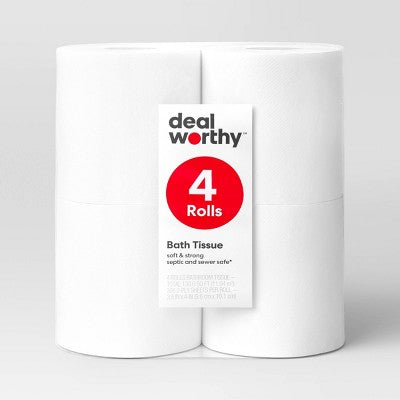 Toilet Paper - 4 Rolls - Dealworthy