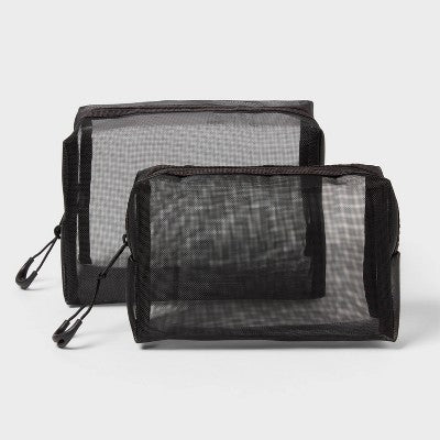 2 Car Pouch Organizers - Brightroom: Black Automotive Interior Accessories, Zipper Pouch for Car Organization