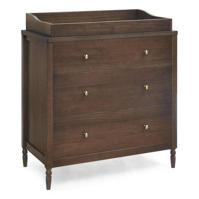 Delta Children Serena 3 Drawer Dresser with Changing Top - Teak Brown (LOCAL PICKUP ONLY)