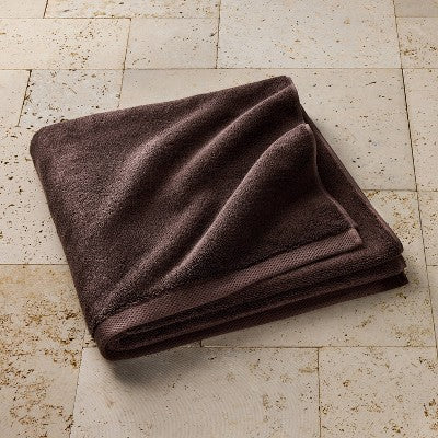 Organic Oversized Bath Towel Brown - Casaluna