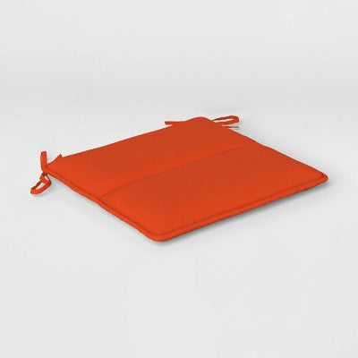 16"x16" Solid Outdoor Chair Seat Cushion Red - Room Essentials