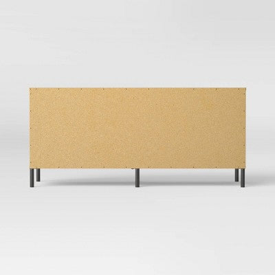 Mixed Material Storage TV Stand for TVs up to 54" with Sliding Doors Natural - Room Essentials (LOCAL PICKUP ONLY)