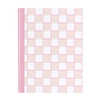 Callie Danielle 160 Pages Wide Ruled Composition Notebook Pink Checker