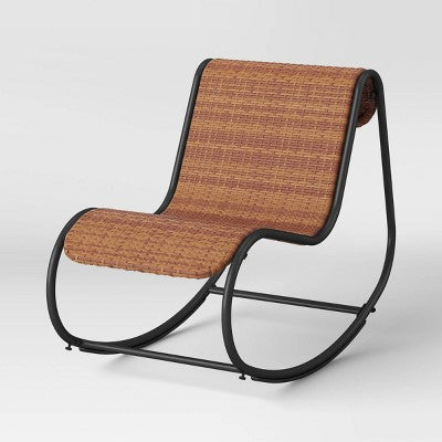 Wexler Wicker Outdoor Patio Chair, Rocking Chair, Accent Chair Black - Threshold (LOCAL PICKUP ONLY)