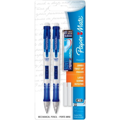Paper Mate Clearpoint Mechanical Pencil, 0.5 mm, pk of 2