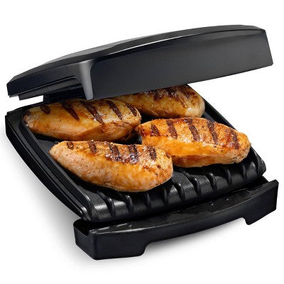 Gourmia 4-Serving Multi-Use Contact Grill & Panini - Black