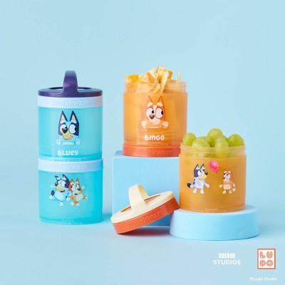 Whiskware Stackable Snack Food Storage Jar with Handle - Bluey and Bingo (Hooray)
