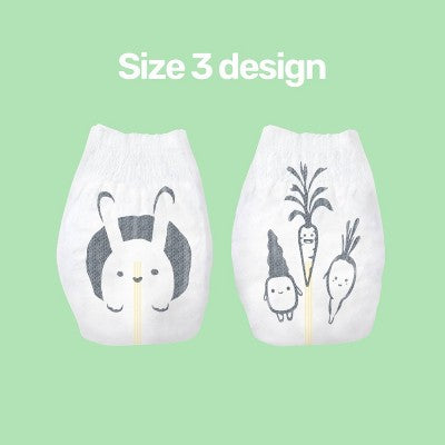 Parasol Clear+Dry Natural Disposable Diapers - Size 3 - 64ct