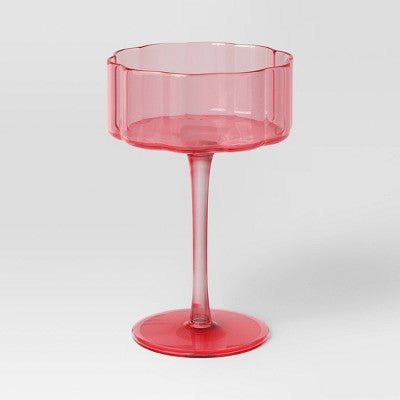 12.1 fl oz Glass Coupe Pink - Threshold
