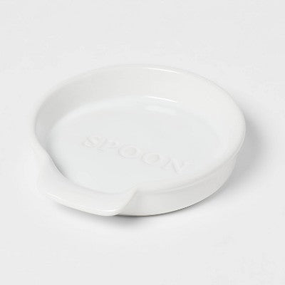 Stoneware Hand Lettered Spoon Rest - Threshold