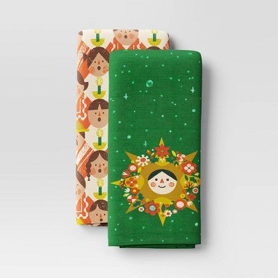 2pc Cecilia Ruiz Christmas Design Kitchen Towel - Wondershop???????