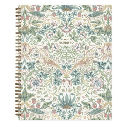 Morris & Co. 8.5"x11" by Blue Sky 2026 Weekly/Monthly Wirebound Planner Printed Strawberry Thief