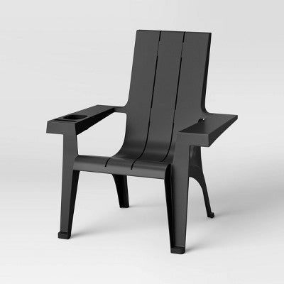 Resin Stackable Adirondack Chair Black - Room Essentials (LOCAL PICKUP ONLY)