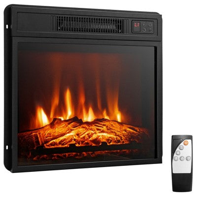 Costway 18" Electric Fireplace Inserts & Freestanding Adjustable Heater Log Flame 1400W (LOCAL PICKUP ONLY)