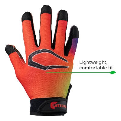 Cutters Game Day Receiver Gloves Youth - Drip Face S/M