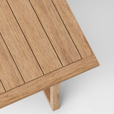 Eucalyptus Rectangle Bluffdale 6 Person Outdoor Patio Counter Height Table Natural - Threshold designed with Studio McGee: Rust-Resistant (LOCAL PICKUP ONLY)