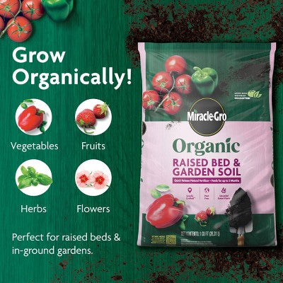 Miracle-Gro Organic Raised Bed and Garden Soil 1 cu. ft. (LOCAL PICKUP ONLY)