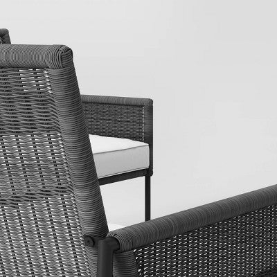 Tucker Wicker Outdoor Patio Sectional Sofa Gray - Threshold designed w/Studio McGee: Weather-Resistant 5-Seater with Steel Frame (LOCAL PICKUP ONLY)