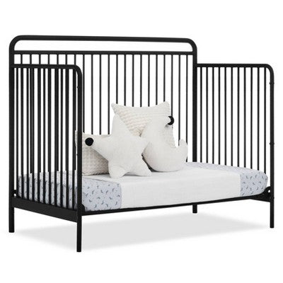 Delta Children Hayden 5-in-1 Convertible Metal Crib - Matte Black (LOCAL PICKUP ONLY)
