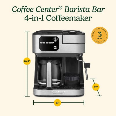 Cuisinart Coffee Center 12 Cup 4-in-1 Combination Espresso and Coffeemaker Stainless Steel (LOCAL PICKUP ONLY)