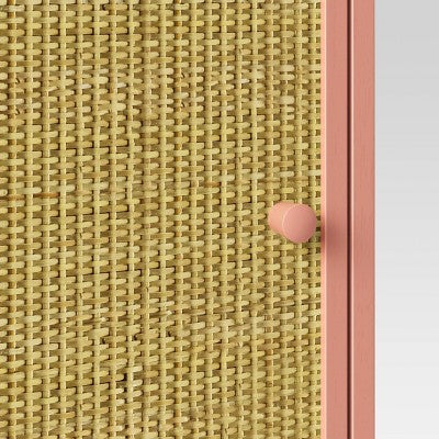 Rattan & Wood KD Kids' Nightstand Rose Pink - Pillowfort (LOCAL PICKUP ONLY)
