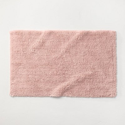 21"x34" Ultra Soft Tufted Bath Rug Light Blush - Casaluna: Cotton & Lyocell, Machine Washable, Medium Pile