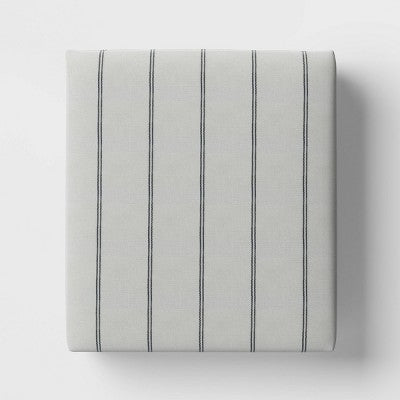 24"x22" Simple Stripe Outdoor Deep Seat Cushion Cream/Black - Threshold
