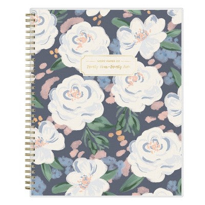 Ivory Paper Co. 2024-25 Weekly/Monthly Planner 11"x8.5" Wirebound Frosted Charley: Adult Stationery, July-June Calendar