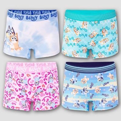 Girls' 4pk Bluey Boxer Briefs - 4