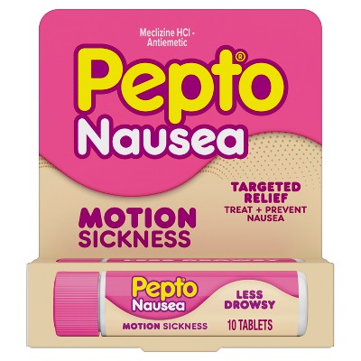 Pepto-Bismol Nausea Motion Sickness Tablets - 10ct
