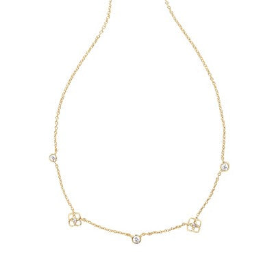 Kendra Scott Iris 14K Gold Over Brass Strand Necklace - Gold: Lobster Claw Clasp, Rhodium Over Brass