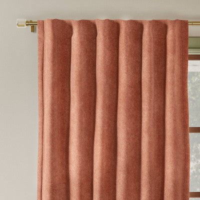 50"x84" Blackout Chenille Curtain Panel Brown - Threshold: Woven Polyester, Rod Pocket, OEKO-TEX Certified