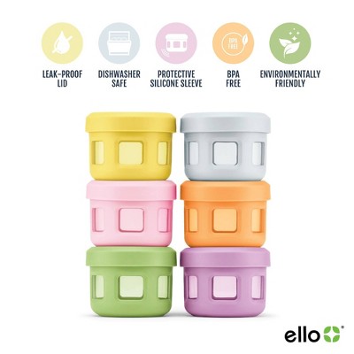 Ello 6pk Plastic Condiment Food Storage Containers