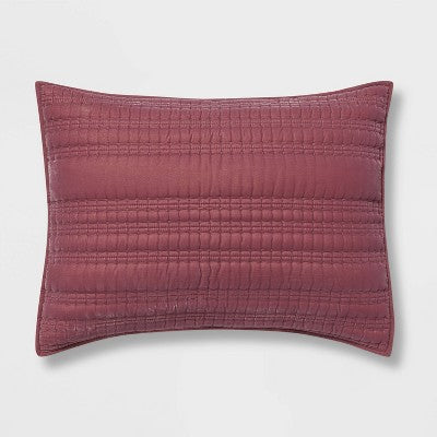 Standard Lofty Velvet Quilt Sham Purple - Threshold: OEKO-TEX Certified, Machine Washable, Polyester Backing