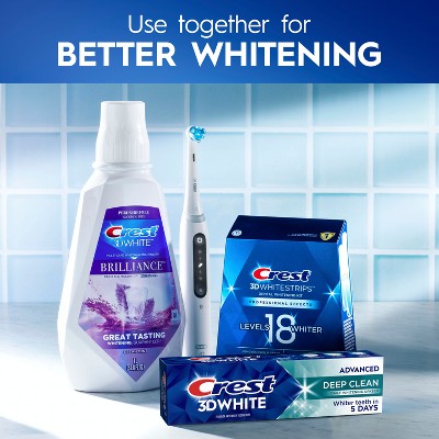 Crest 3D White Advanced Deep Clean Toothpaste - 3.3oz
