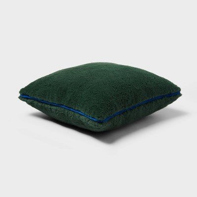 Cozy Faux Shearling Decorative Throw Pillow Green - Room Essentials