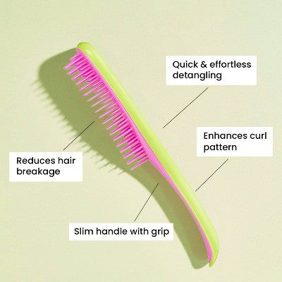 Tangle Teezer Naturally Curly Detangling Hair Brush - Green/Pink
