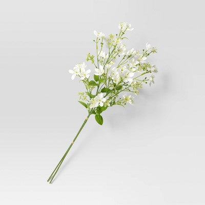 White Apple Blossom Artificial Stem - Threshold (LOCAL PICKUP ONLY)