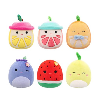 Squishmallows 5" Scented Blinds Grapefruit Blueberry, Orange, Apple, Lemon, Watermelon Stuffed Animal - 24pc