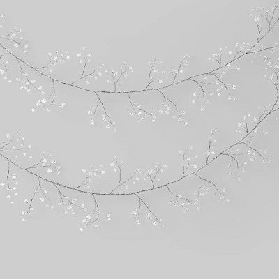6' Acrylic Twig Christmas Decorative Wall Garland Silver - Wondershop