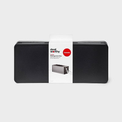 Cable Management Box - dealworthy Black