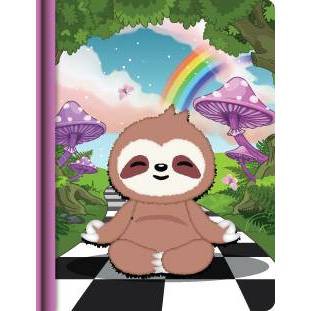 U-Style 100ct Fantasy Sloth Zen Composition Book: Lined Paper Journal, Hard Cover, 7.5x9.75", Multicolored, All Ages