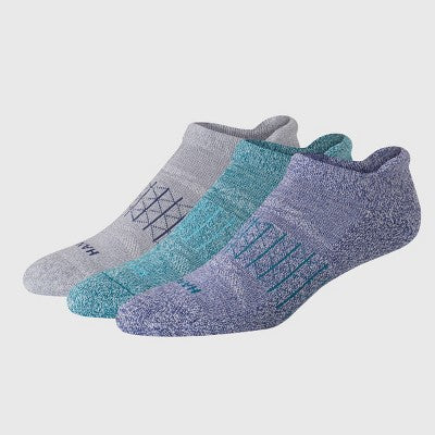 Hanes Men's 3pk Absolute Active Cushioned Heel Shield Socks - Assorted Grays 6-12